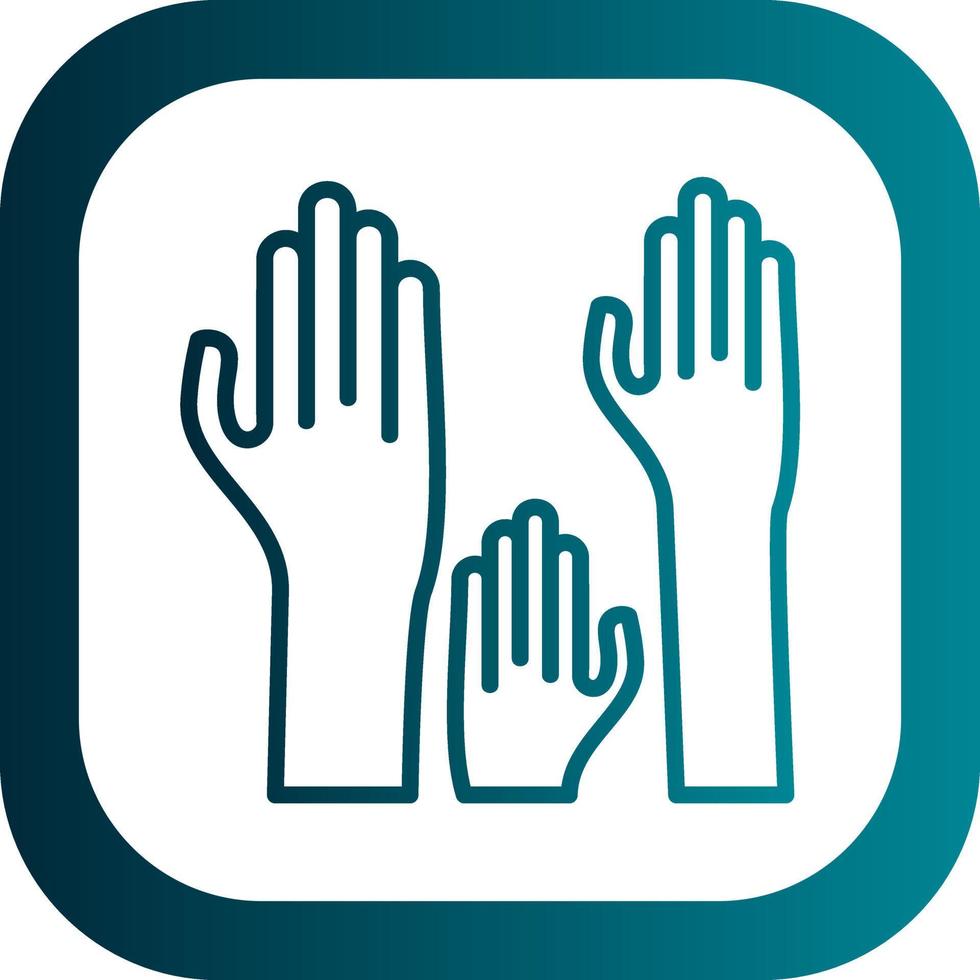 Hands Up Vector Icon Design