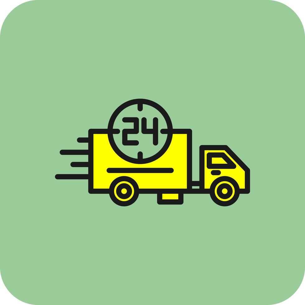 24 Hours Delivery Vector Icon Design