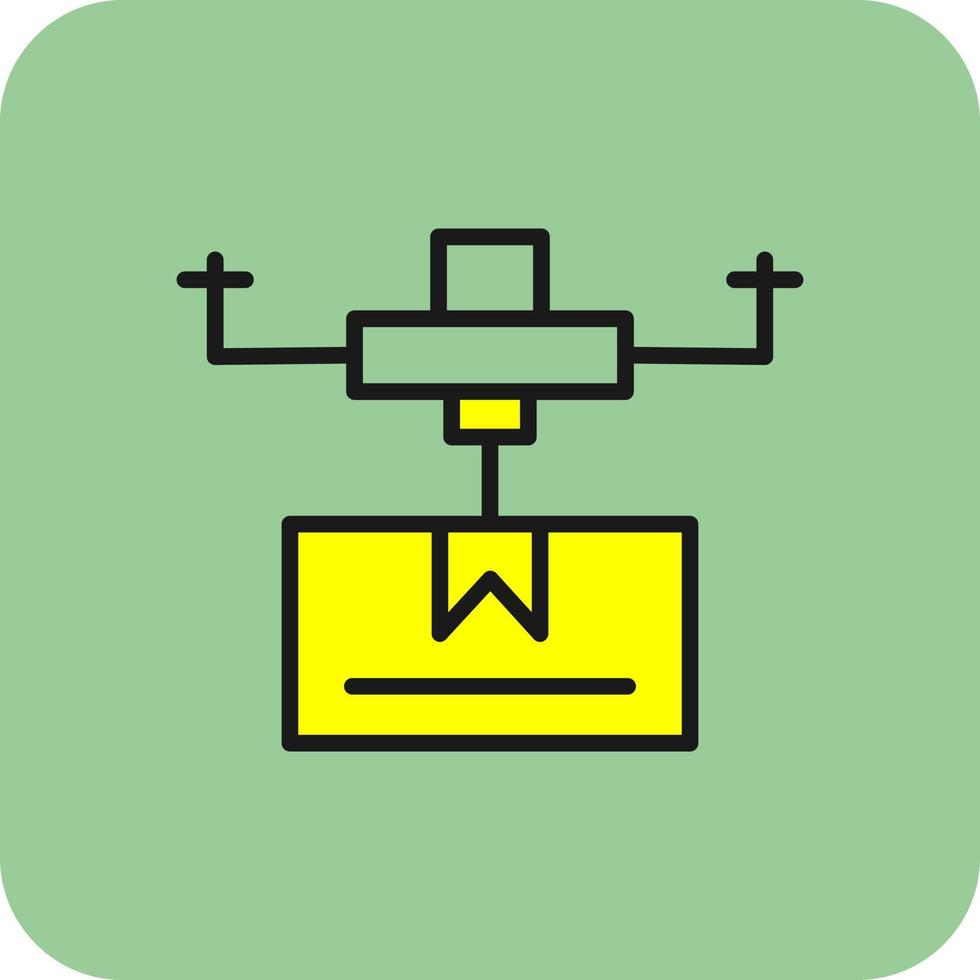 Drone Delivery Vector Icon Design