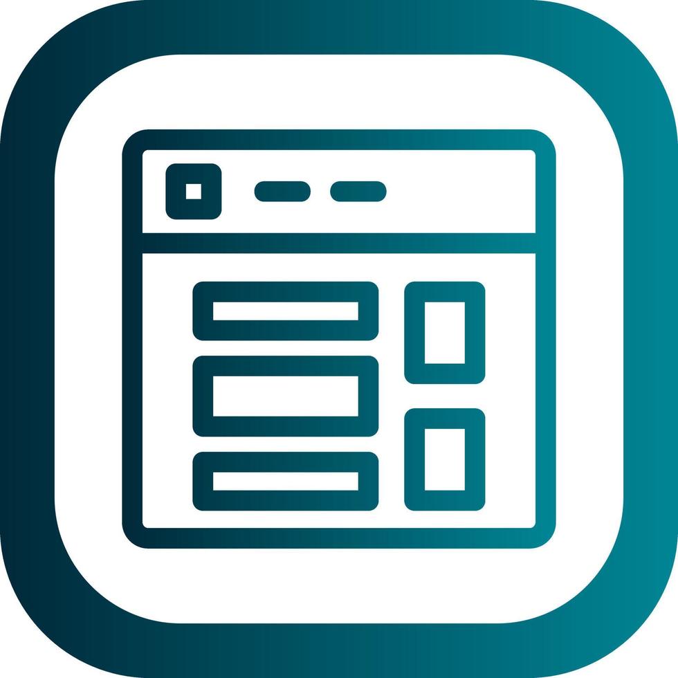 Website Layout Vector Icon Design