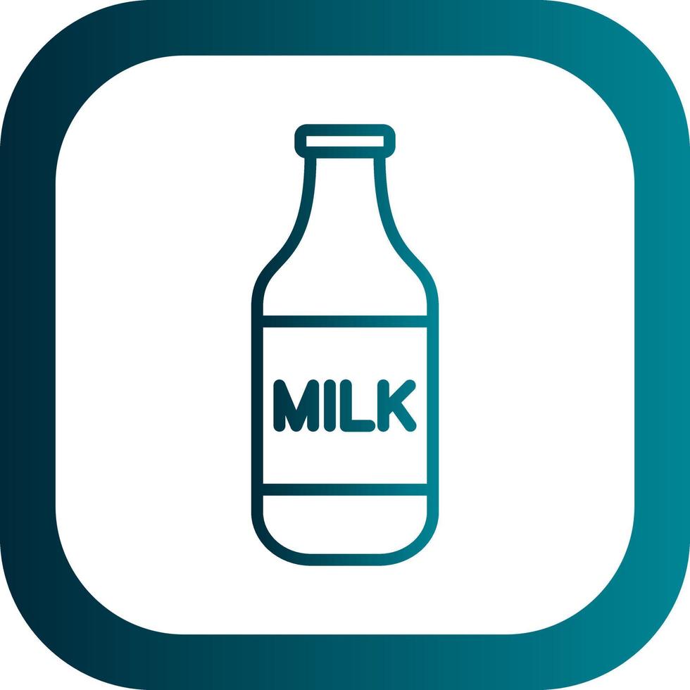Milk Bottle Vector Icon Design