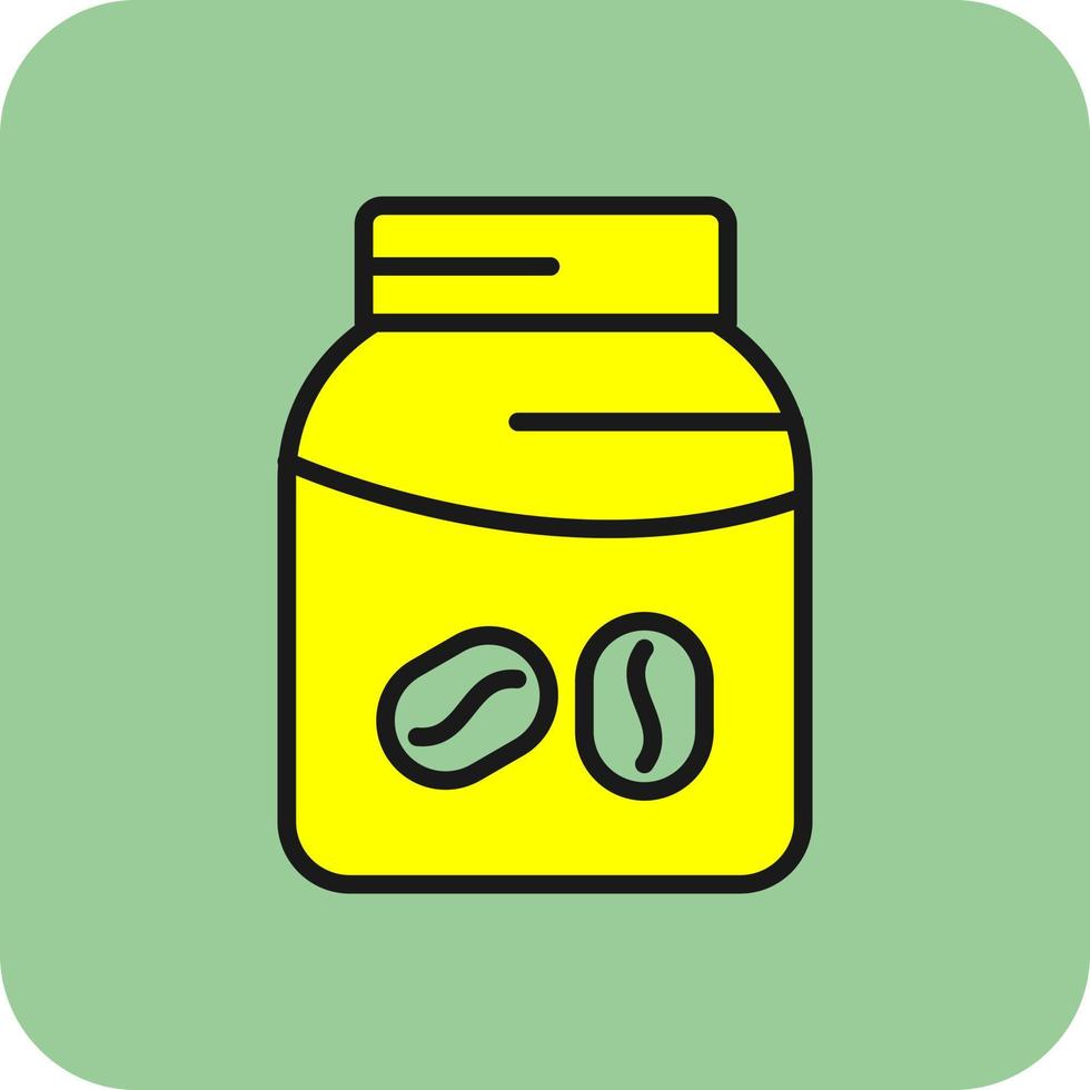 Coffee Jar Vector Icon Design