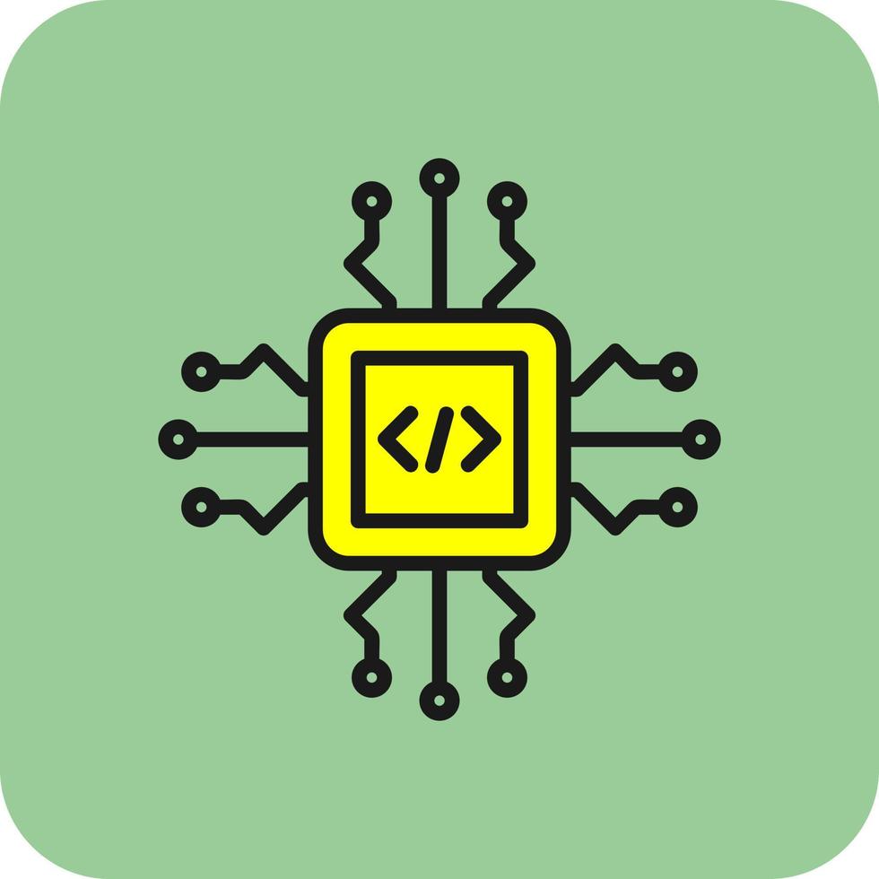 Code Processor Vector Icon Design