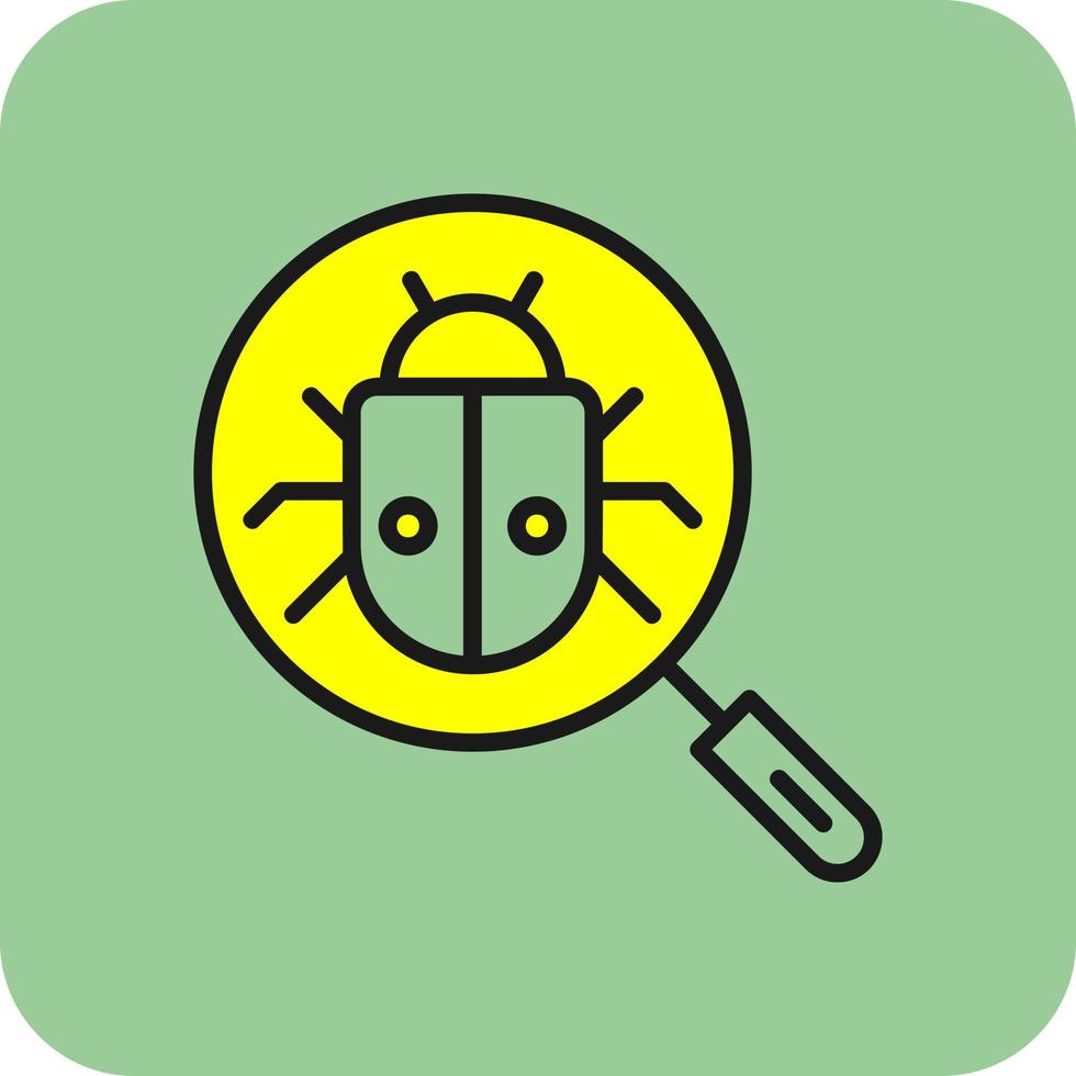 Search Bug Vector Icon Design