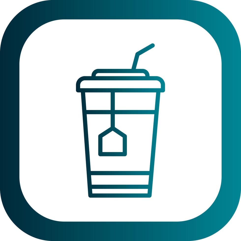 Ice Tea Vector Icon Design