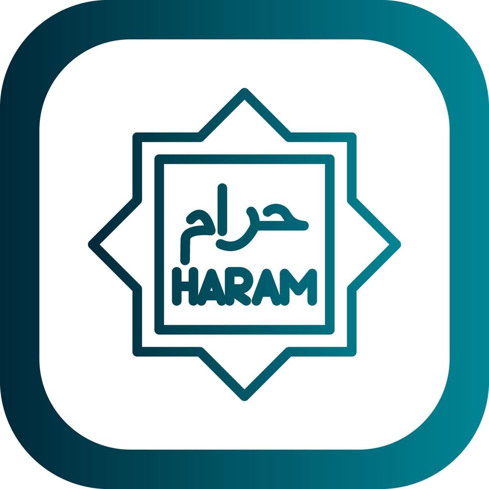 diseño de icono de vector haram