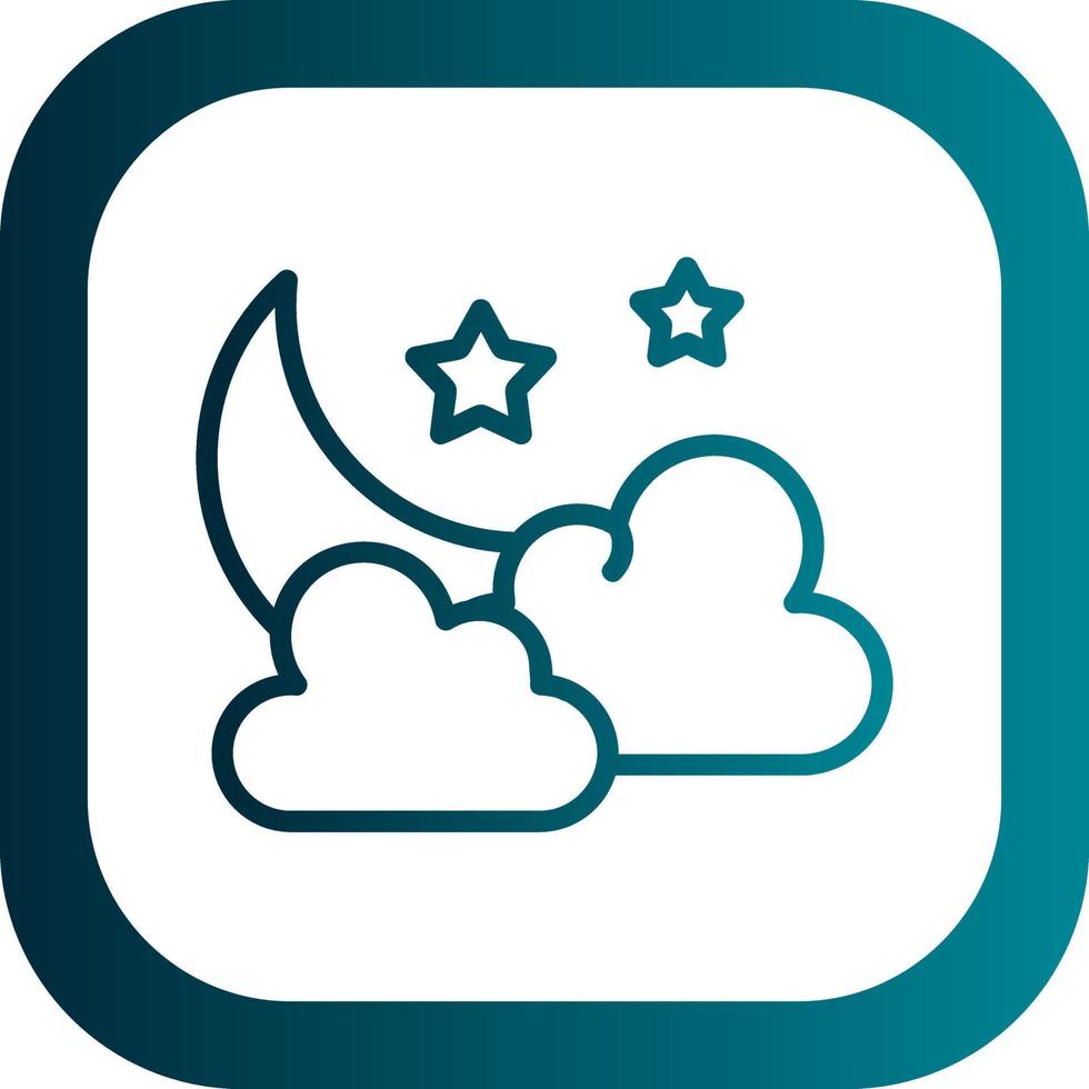 Star And Crescent Moon Vector Icon Design