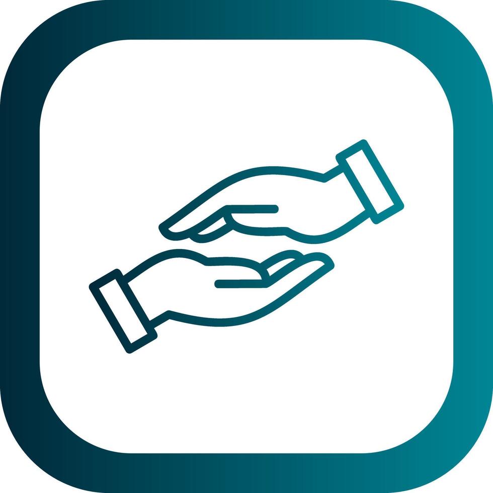 Helping Hand Vector Icon Design