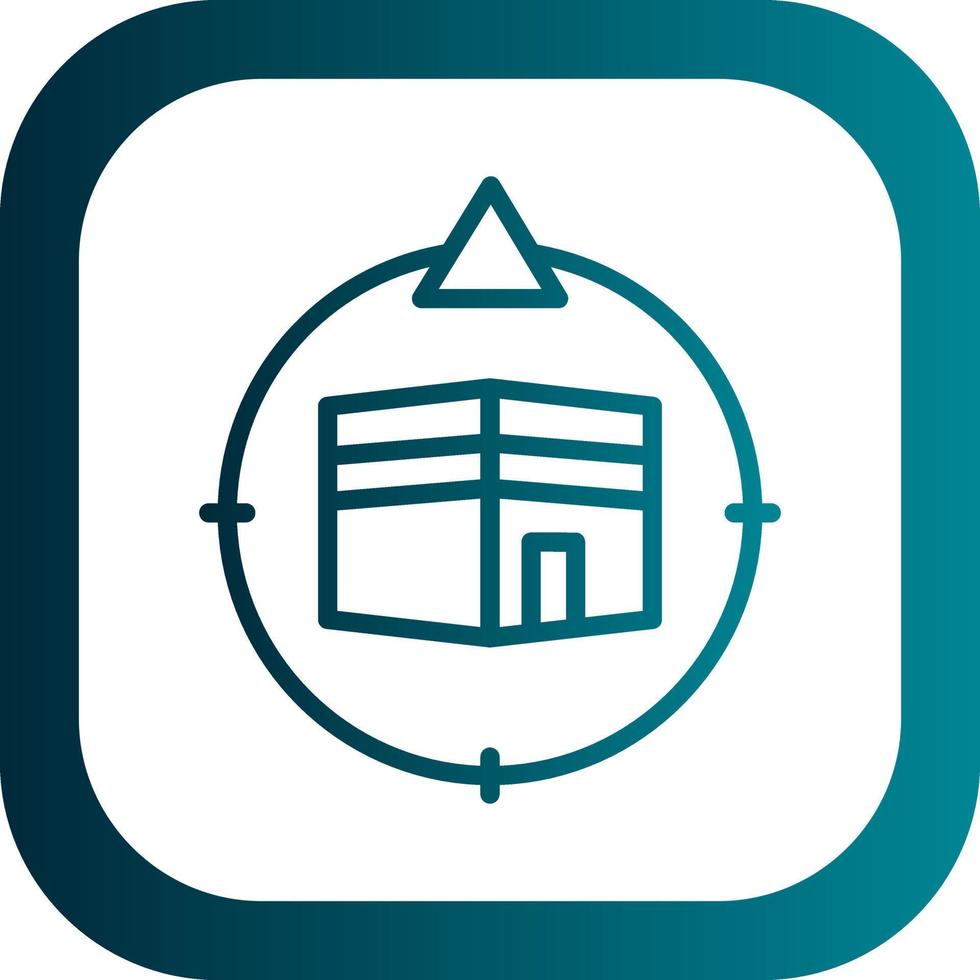 Qibla Direction Vector Icon Design
