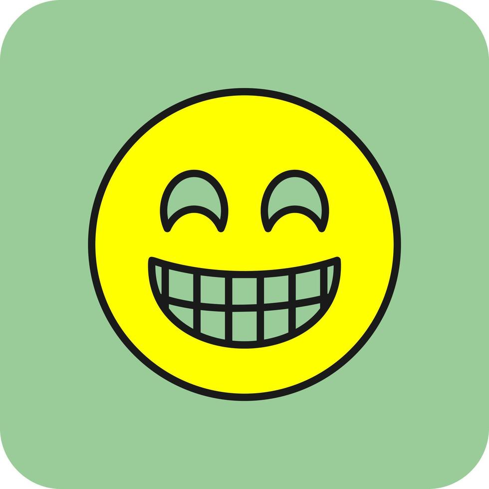 Grinning Face with Smiling Eyes Vector Icon Design