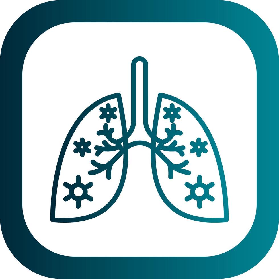 Lungs Infection Vector Icon Design