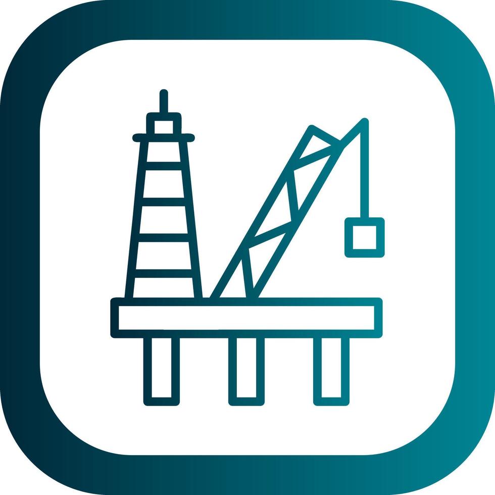 Oil Platform Vector Icon Design