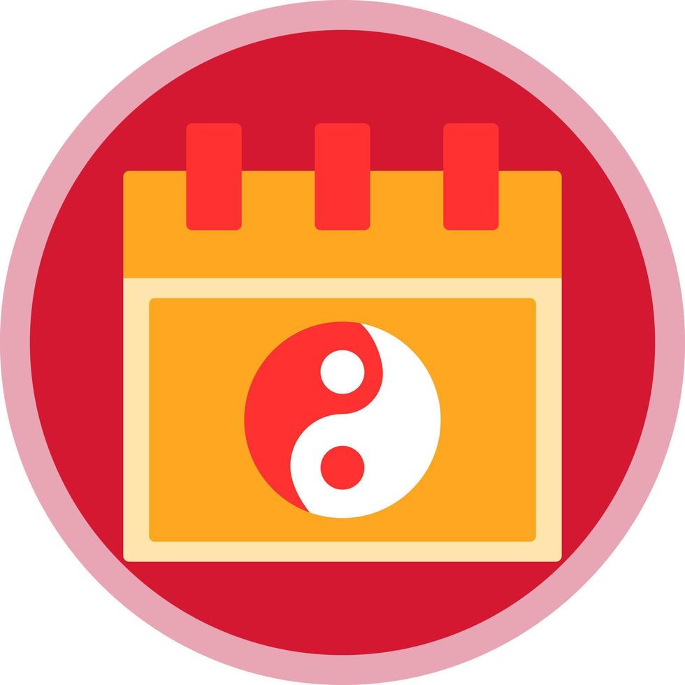 Chinese Calendar Vector Icon Design
