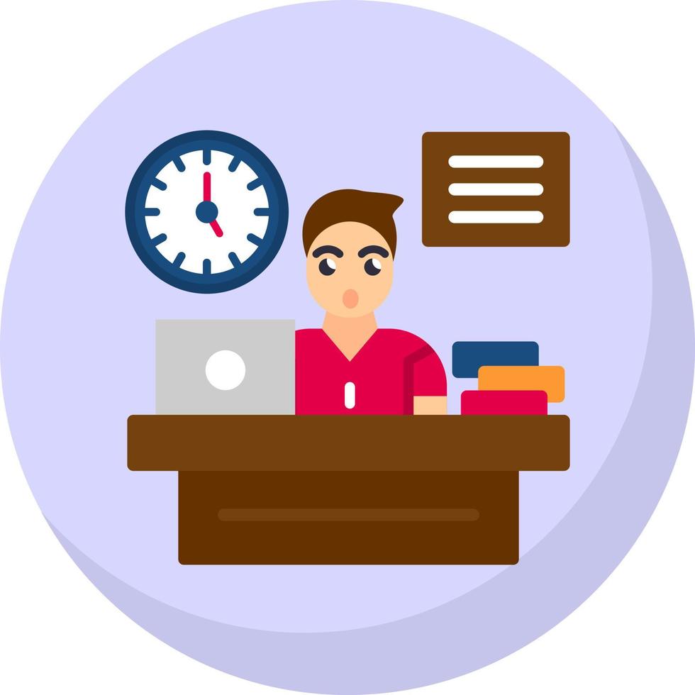Office TIme Vector Icon Design