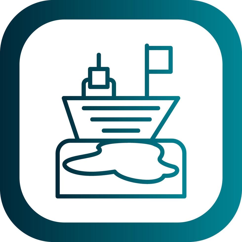 Ocean Oil Spill Vector Icon Design