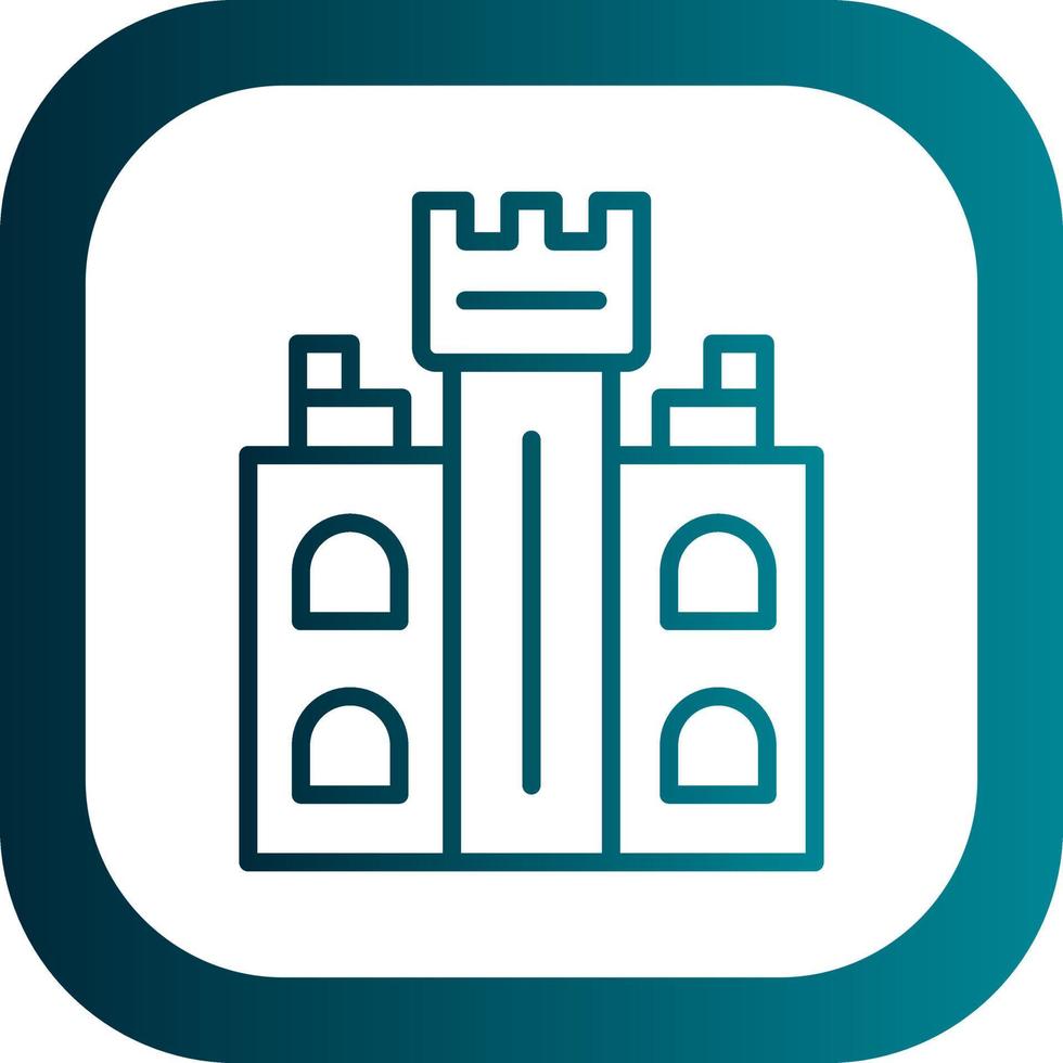 Castle Tower Vector Icon Design