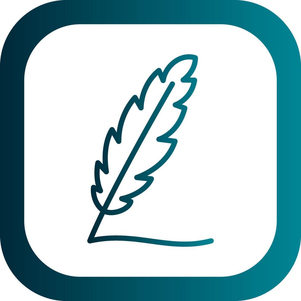 Writing Feather Vector Icon Design