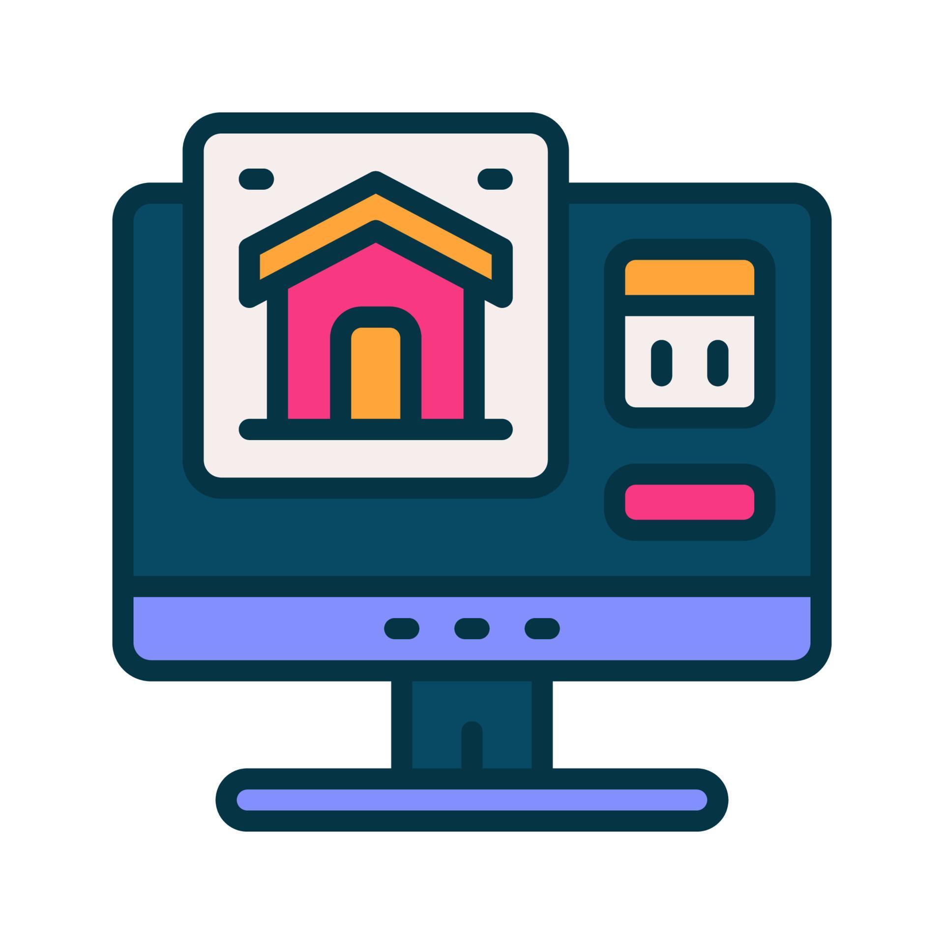 home website icon for your website, mobile, presentation, and logo