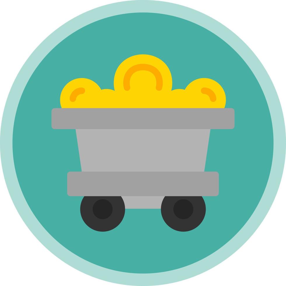 Mining Cart Vector Icon Design