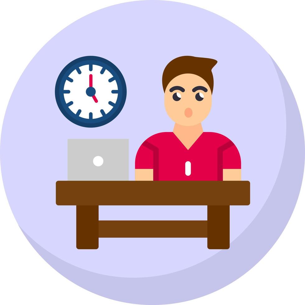 Work Time Vector Icon Design