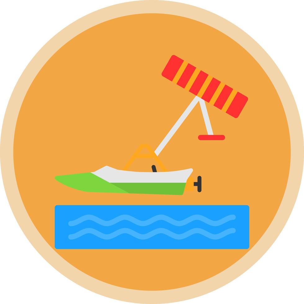 diseño de icono de vector de kitesurf