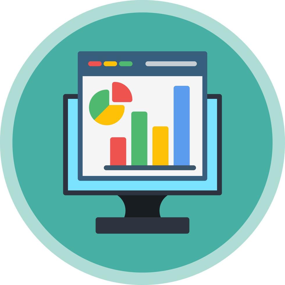 Web Analytics Vector Icon Design