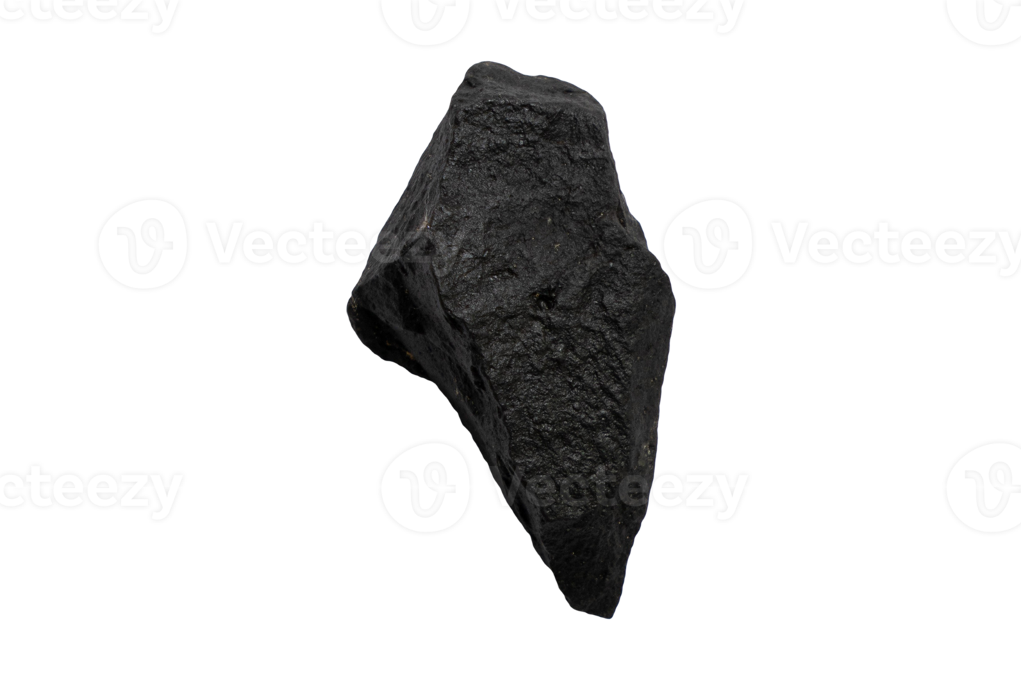 Black stone isolated on a transparent background png