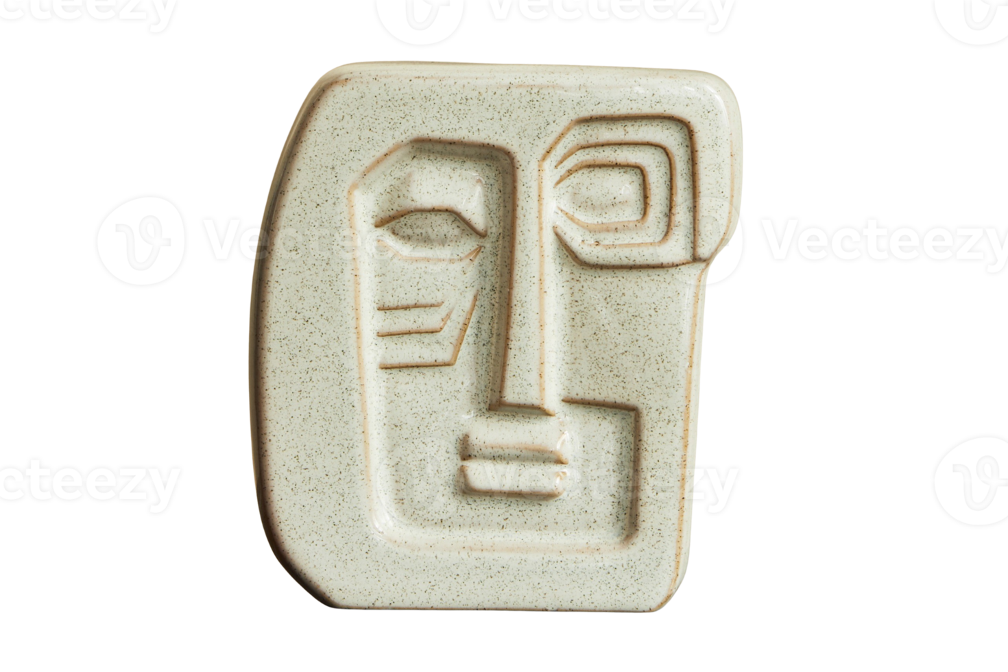 Beige stone statue isolated on a transparent background png