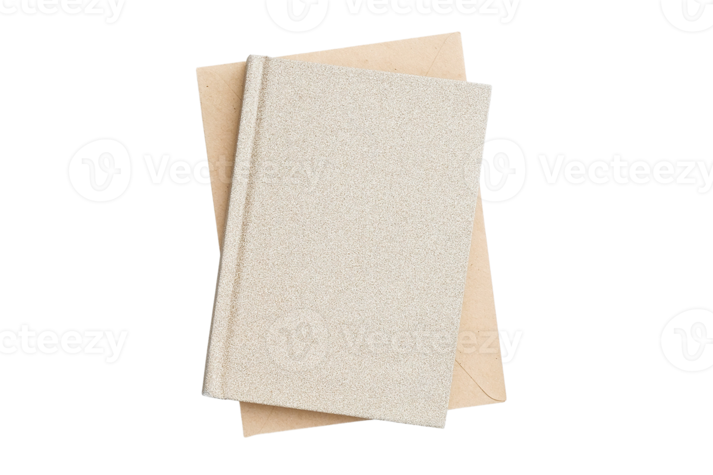 Beige notebooks isolated on a transparent background png