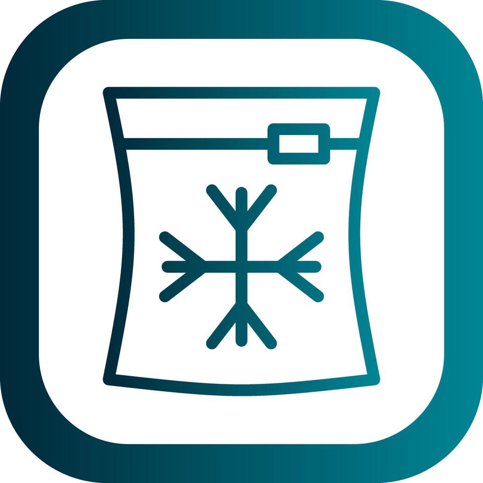 Ice Bag Vector Icon Design