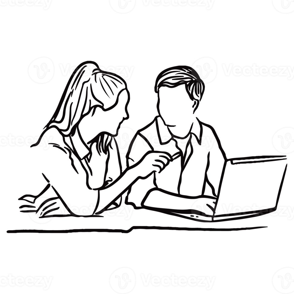 Back to school concept, Line art png