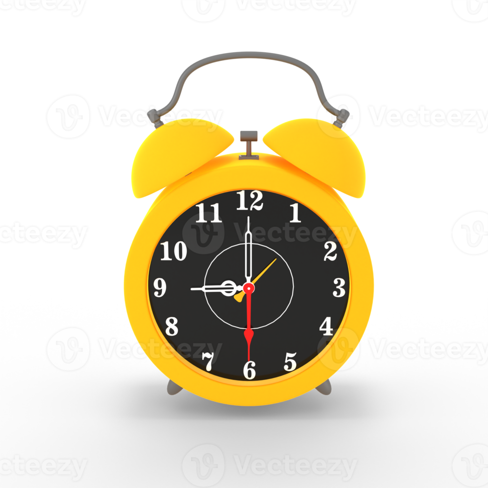 3D ALARM CLOCK ILLUSTRATION png