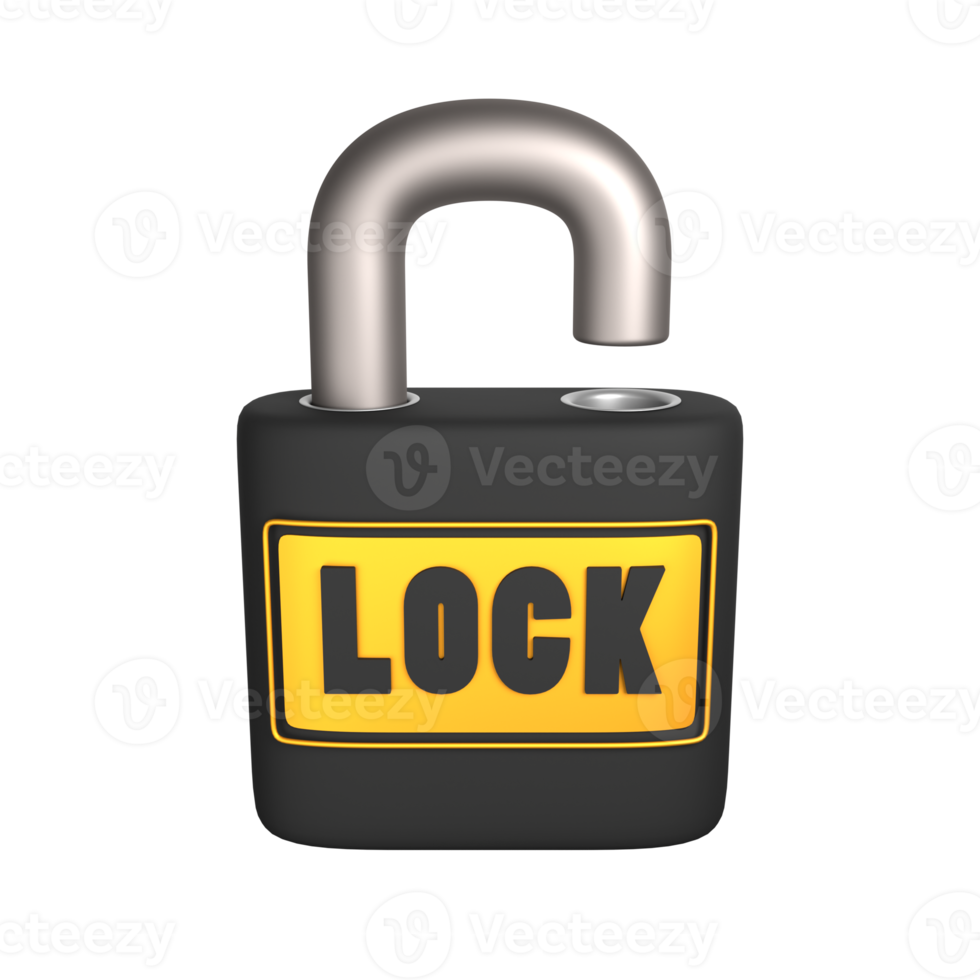 3D ICON LOCK ILLUSTRATION png