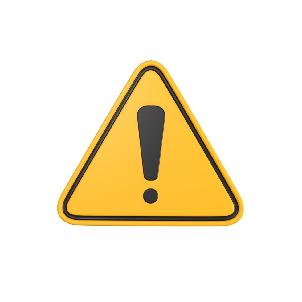 3D WARNING ICON png