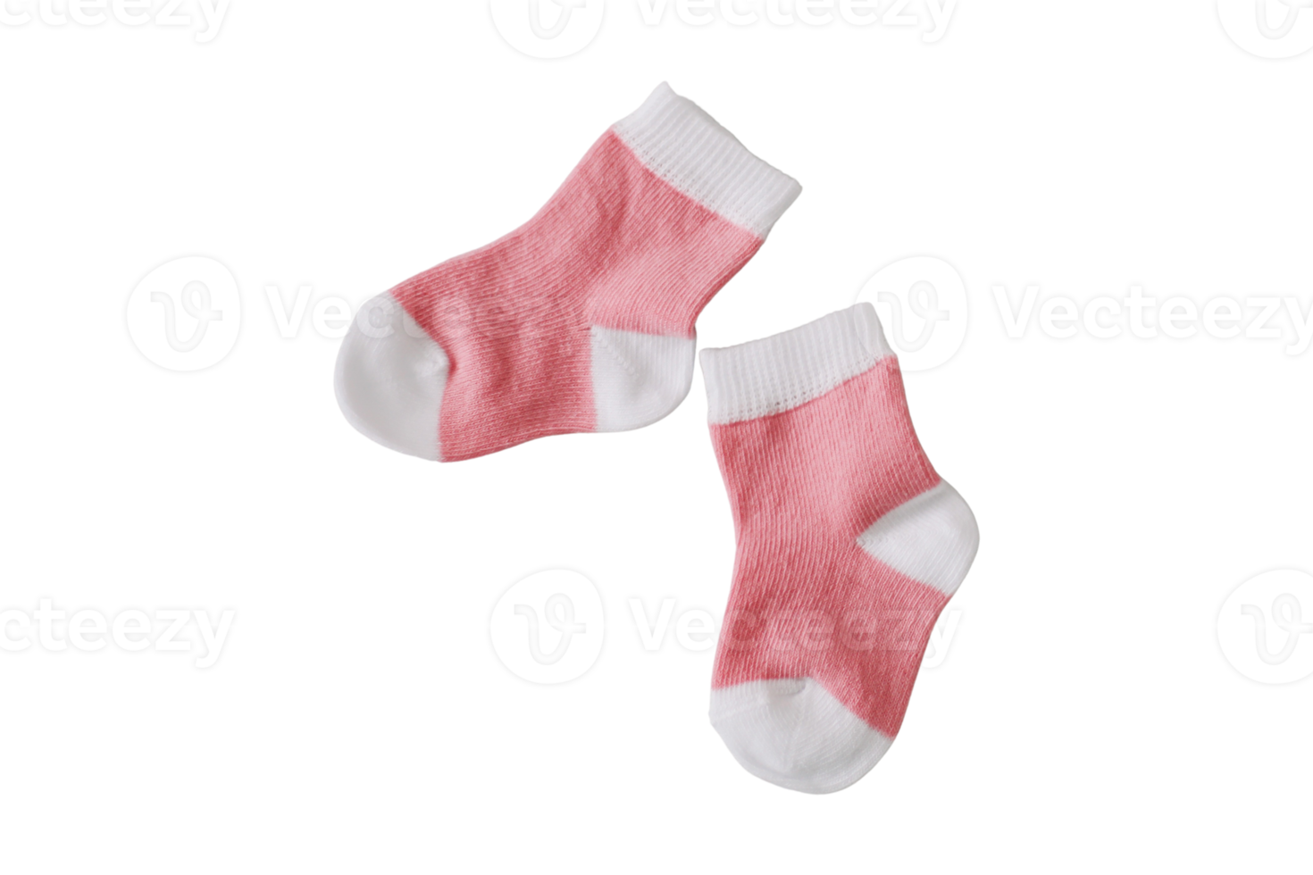 rosado bebé calcetines aislado en un transparente antecedentes png