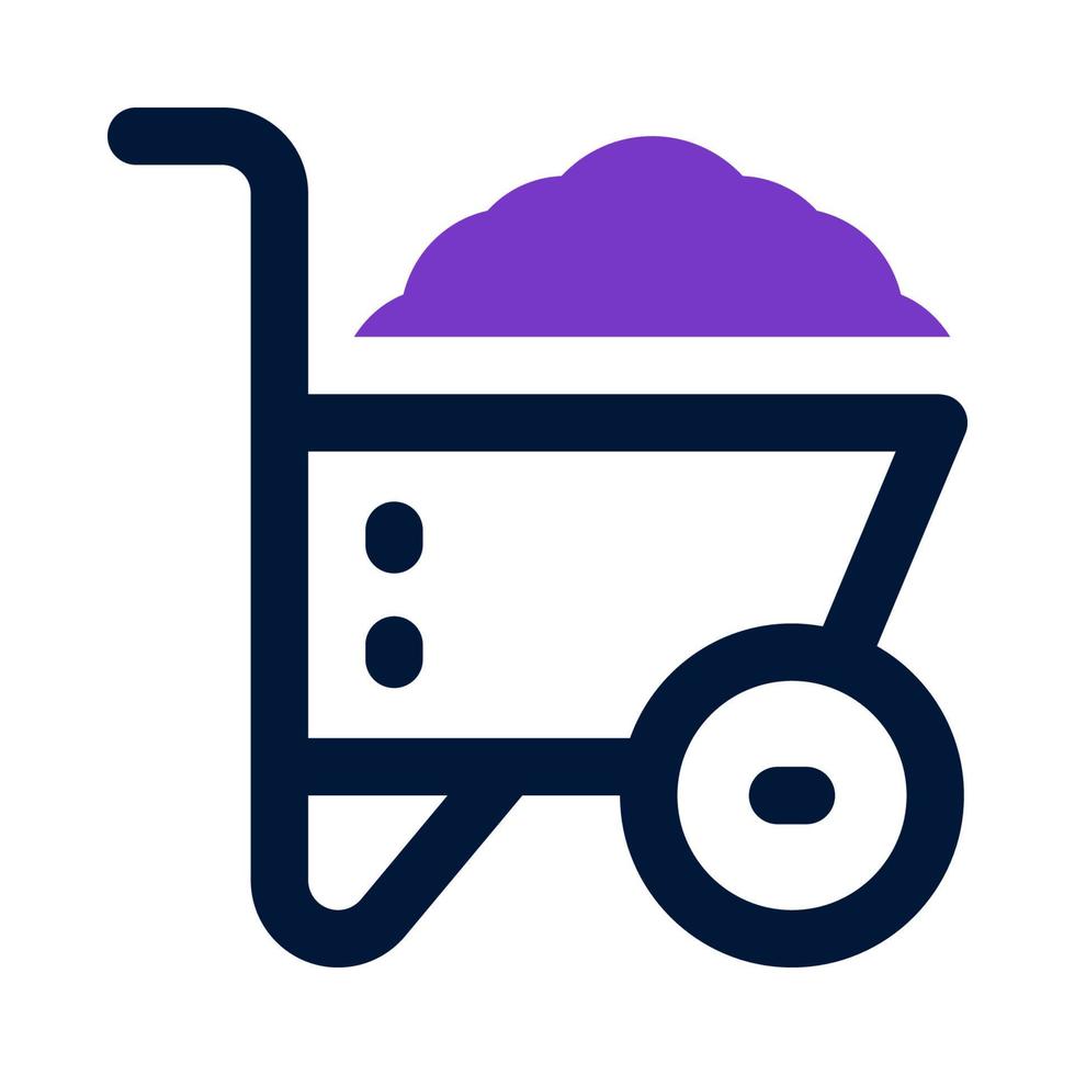 wheelbarrow icon for your website, mobile, presentation, and logo design. vector