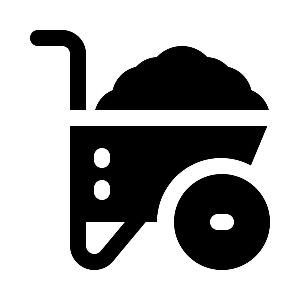 wheelbarrow icon for your website, mobile, presentation, and logo design. vector
