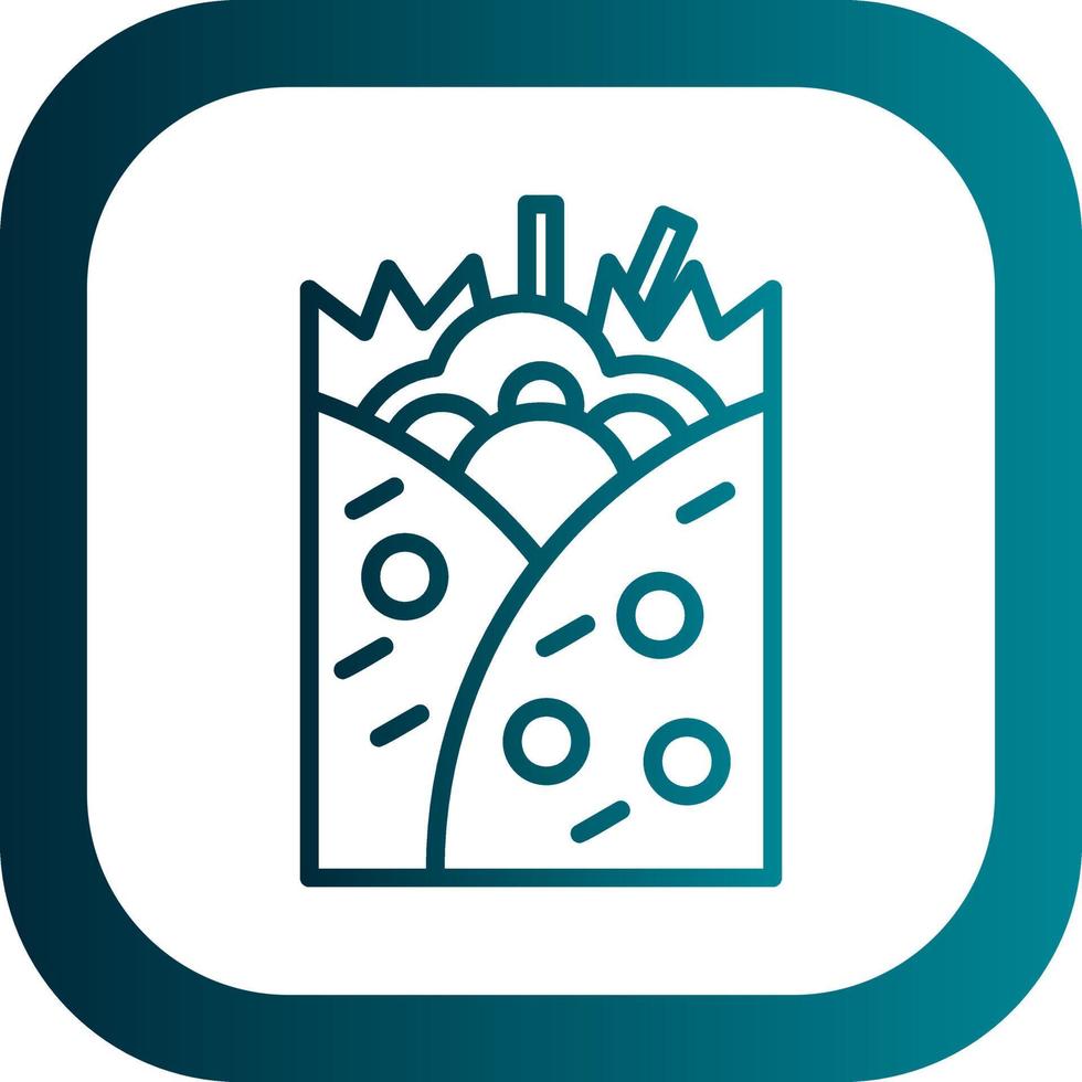 Burrito Vector Icon Design