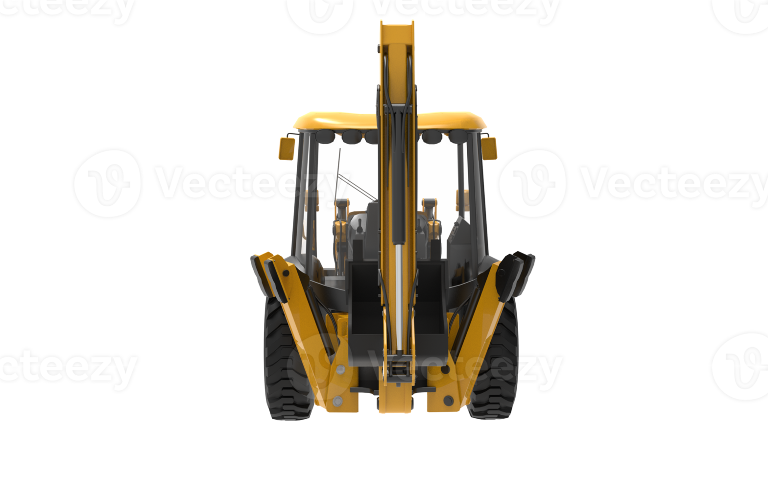 geel jcb tractor, graafmachine - zwaar plicht uitrusting voertuig png