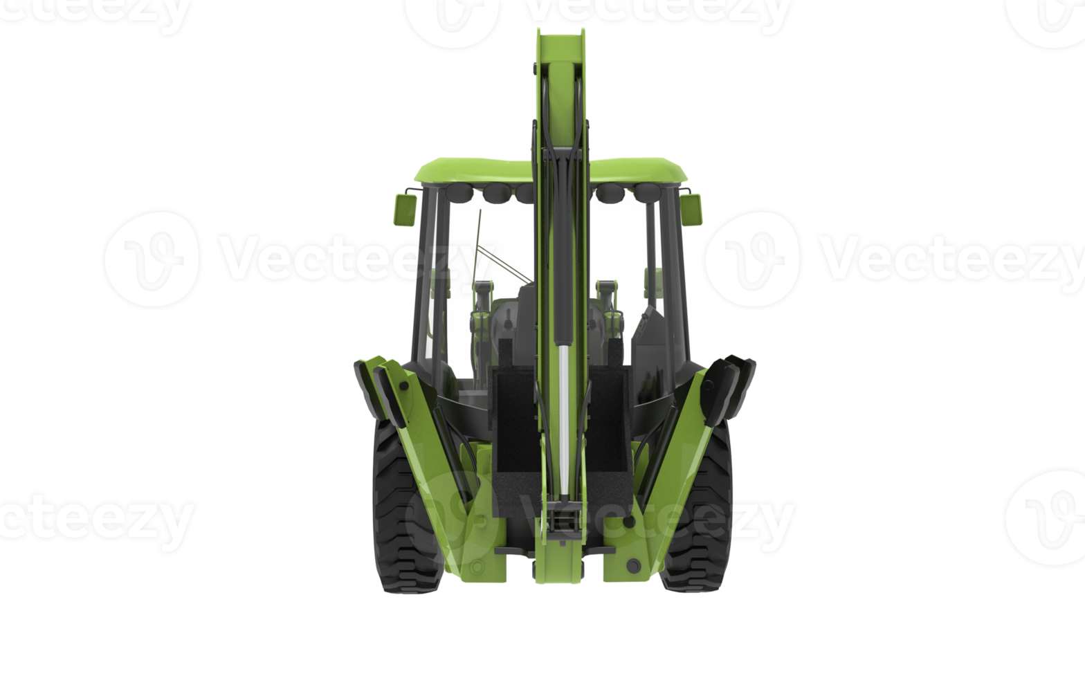 vert JCB tracteur, excavatrice - lourd devoir équipement véhicule png