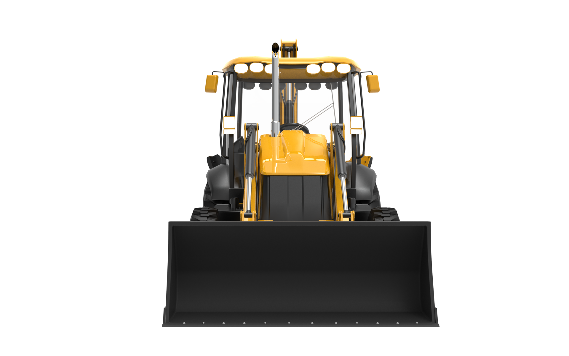Yellow JCB tractor, excavator heavy duty equipment vehicle 21351828 PNG
