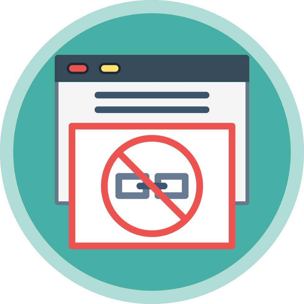 No Follow Vector Icon Design