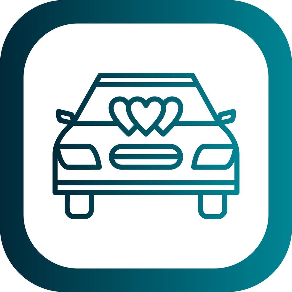 Wedding Car Vector Icon Design