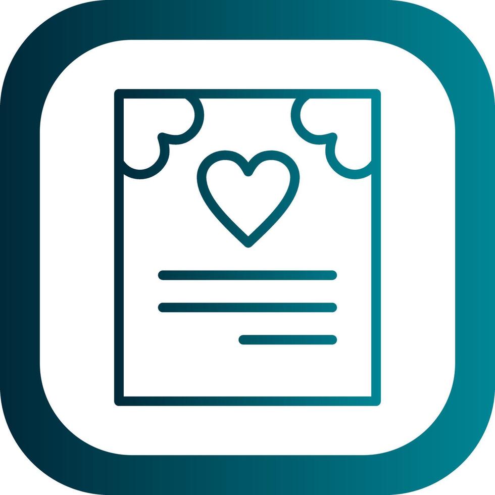 Wedding Card Vector Icon Design