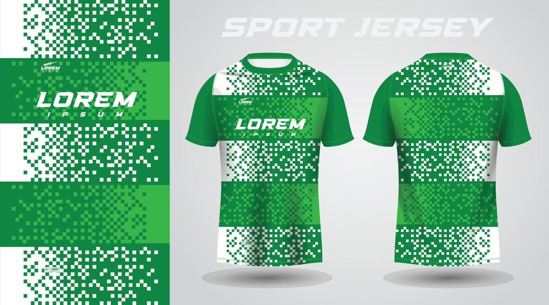 green shirt soccer football sport jersey template design mockup vector