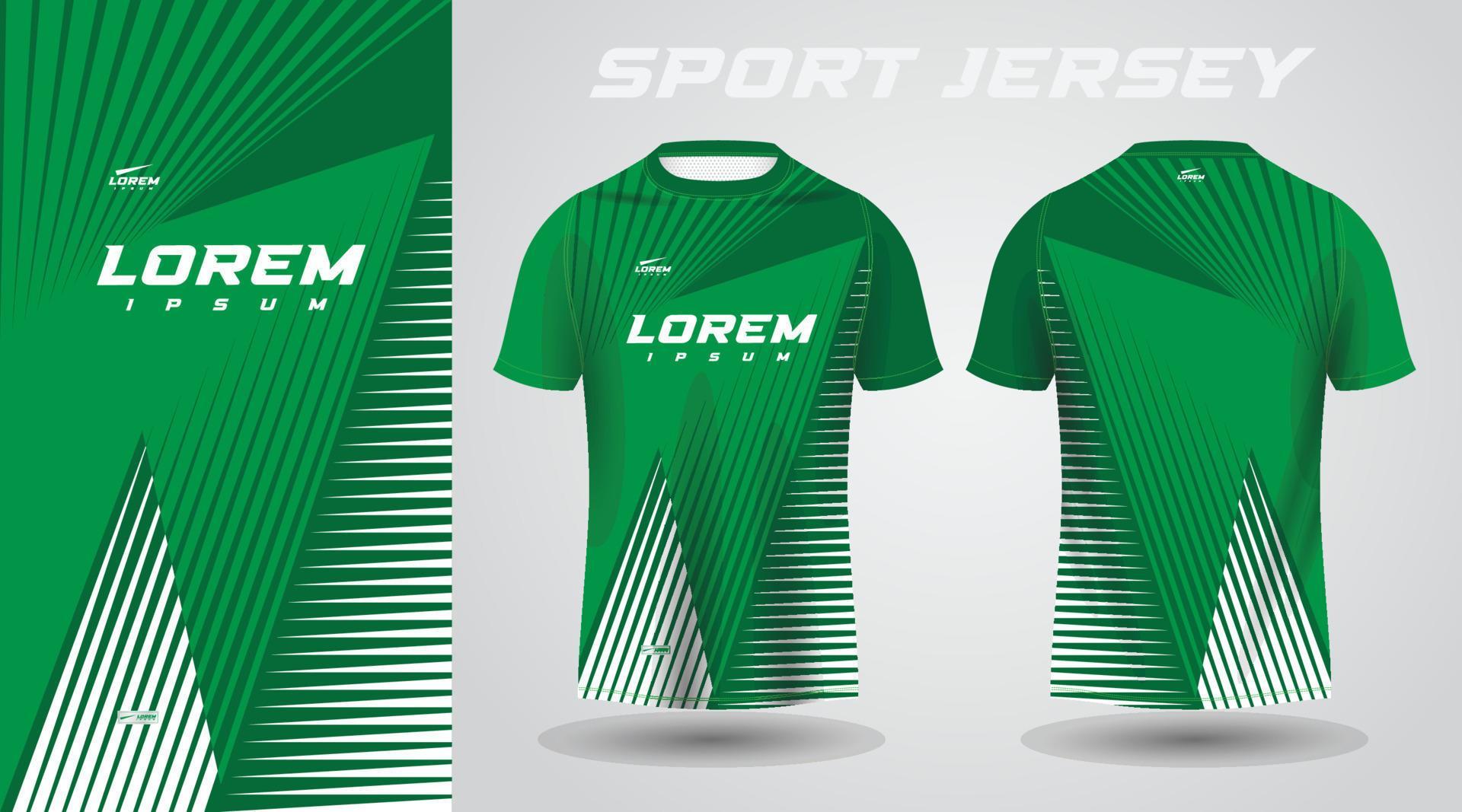 green shirt soccer football sport jersey template design mockup