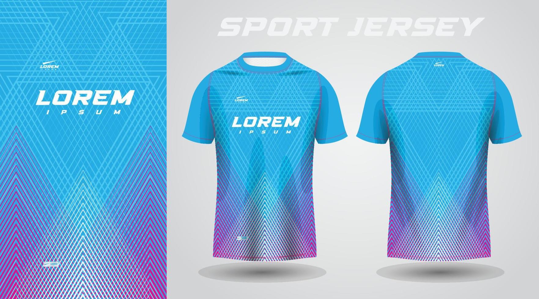 blue pink purple shirt soccer football sport jersey template design mockup vector