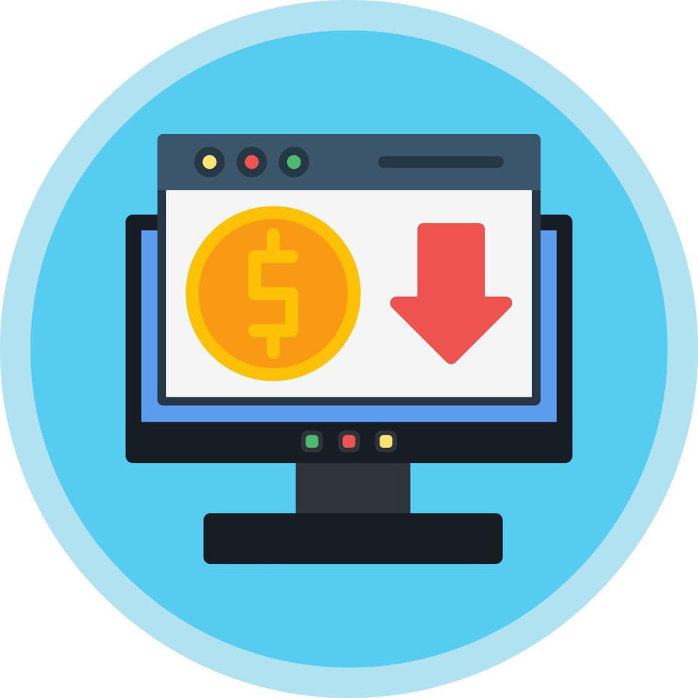 Online Income Vector Icon Design