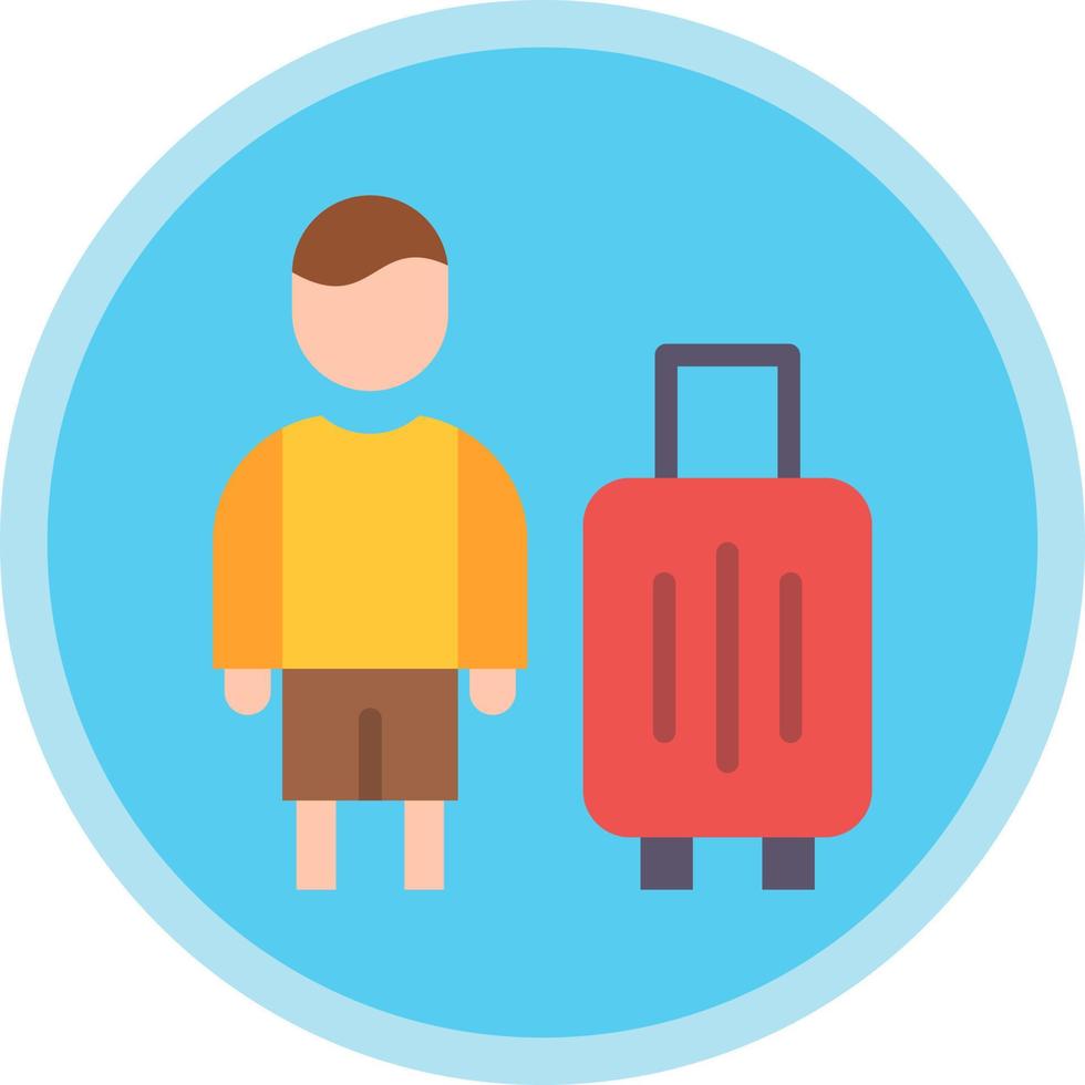 diseño de icono de vector de viaje en solitario