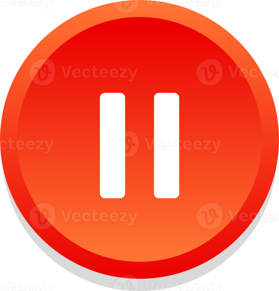 Stop button icons. For website and mobile apps png